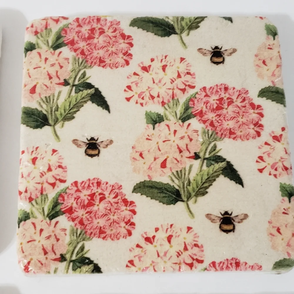 Suzanne Nicoll Coaster Set Floral Bee